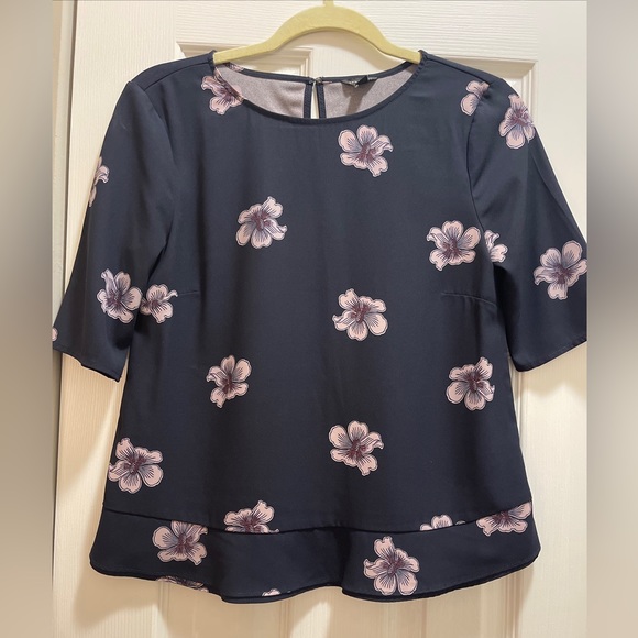 Ann Taylor floral blouse xs peplum - Picture 1 of 5